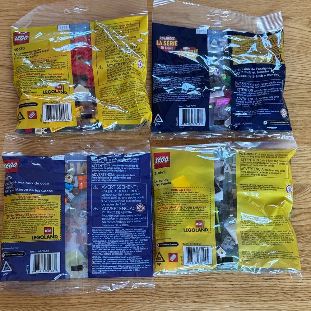 NIP LEGO lot of 4 Poly Bag mini Creator, Dreamzzz and Sonic stockings stuffers! - Picture 2 of 6